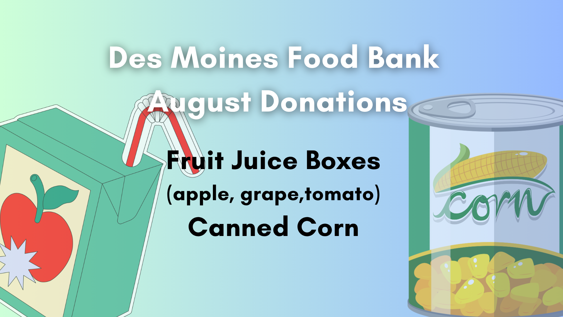 August Des Moines Food Bank